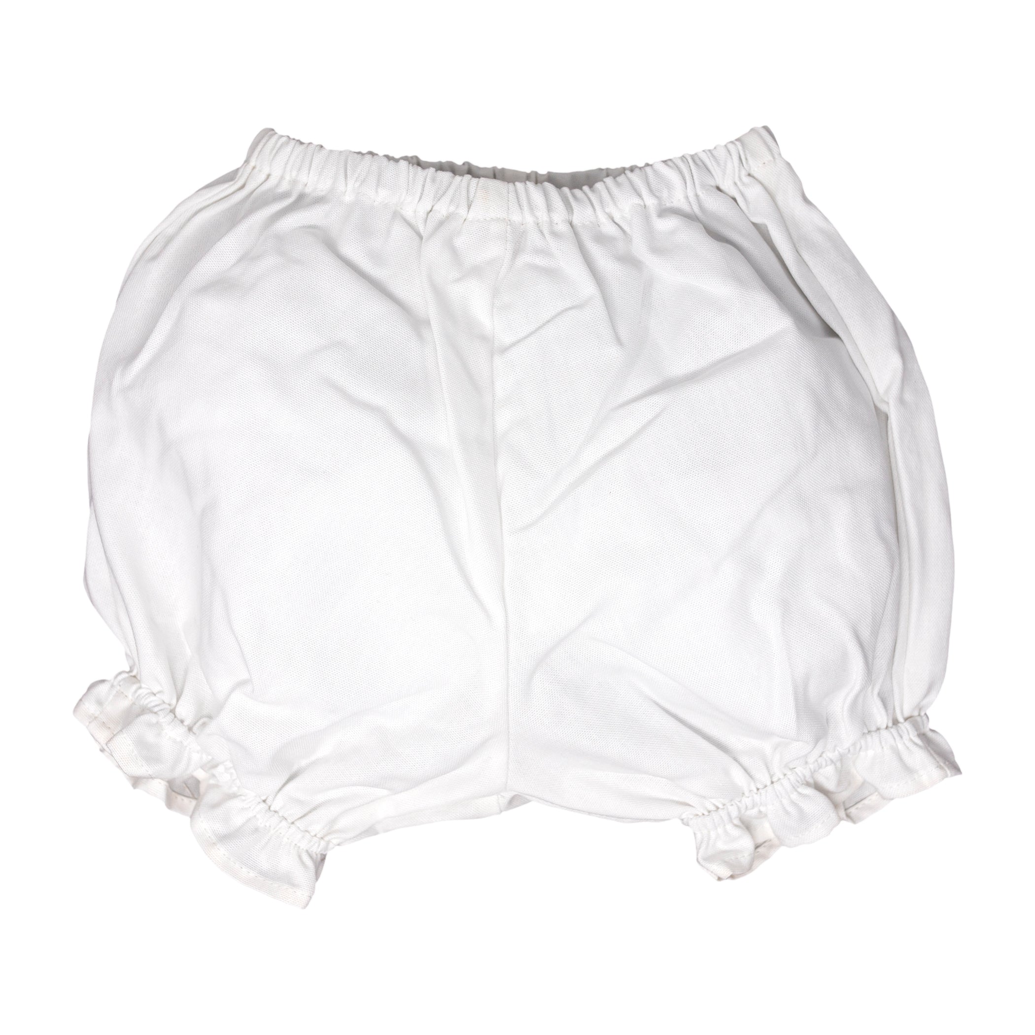 Little Royals Bloomers- White w/ frills