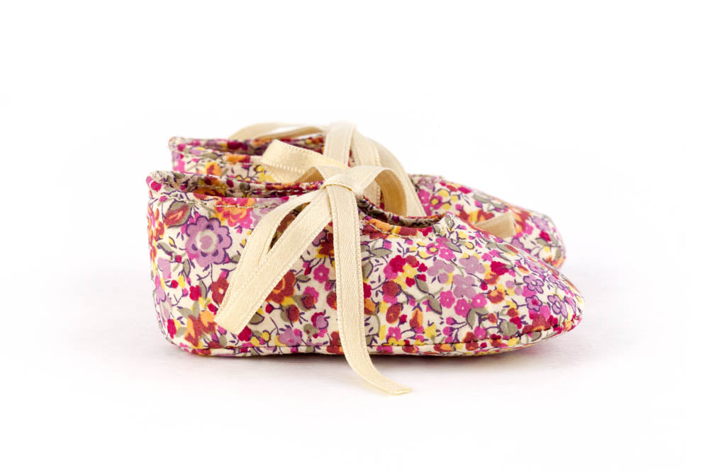 Little Royals Booties - Liberty Coquelicot (poppy)