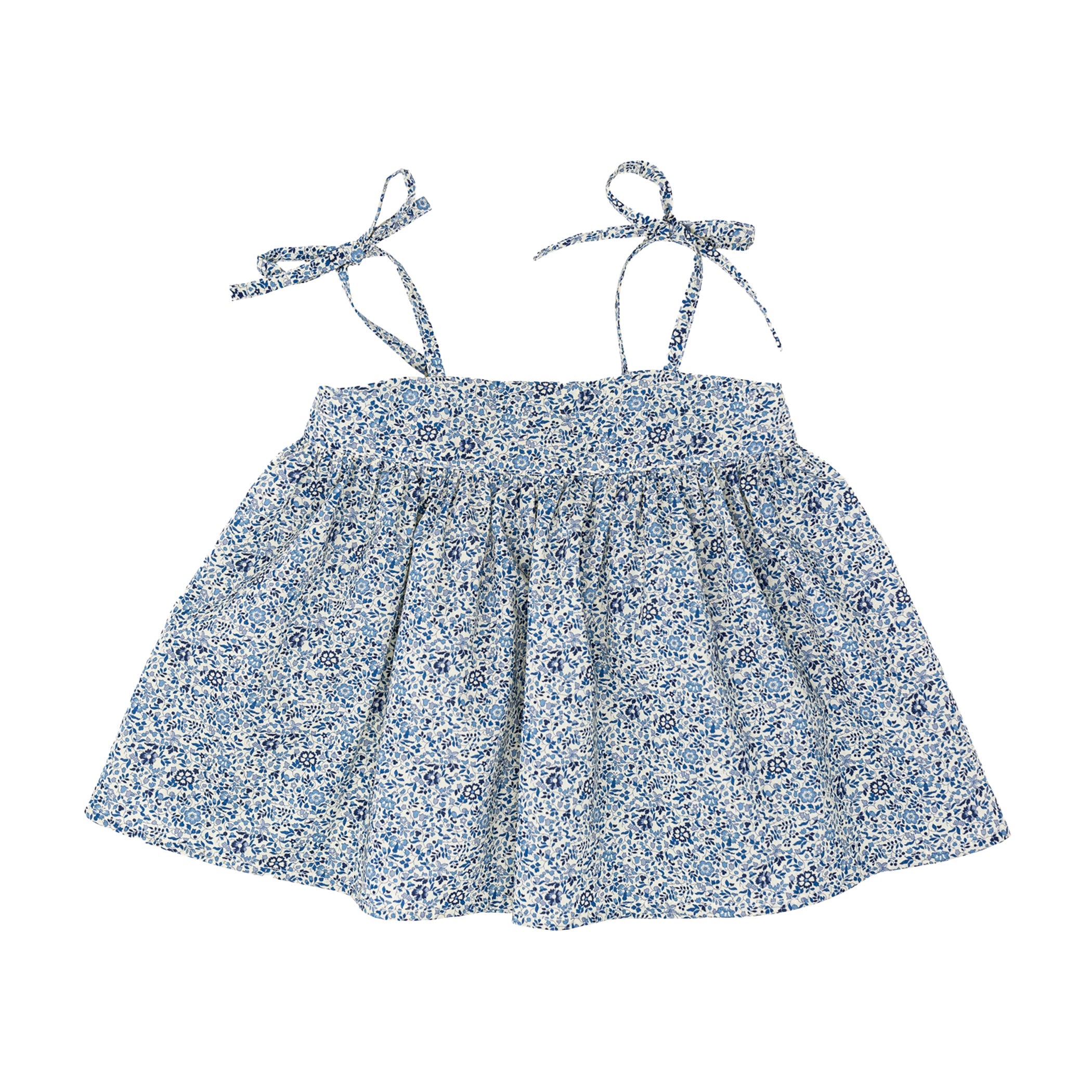 Little Royals Liberty Cotton Blouse with straps | Blue